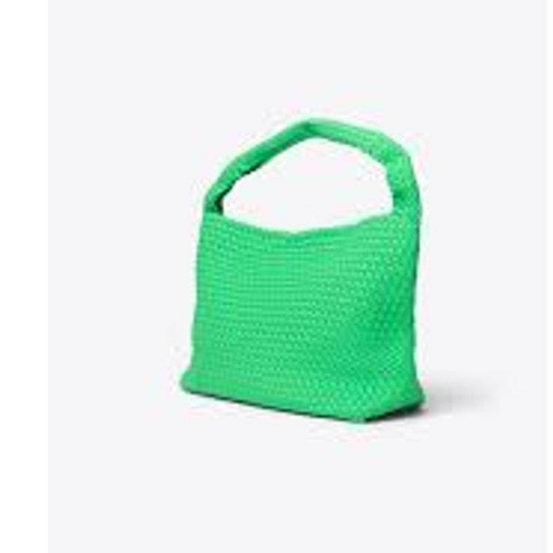 Susana Monaco Intrecciato Woven Hobo Bag Tote Zing Neon Green Nwt Luxe Beach — image 3 of 8